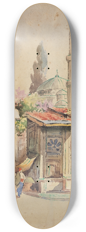 Abdul Qadir Al-Rassam - Title Unknown 8.25 inch art skate deck