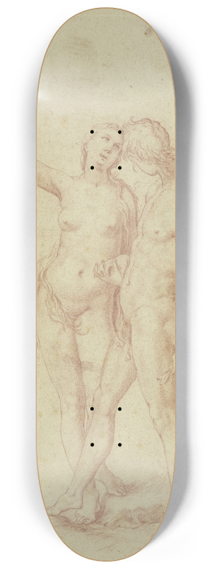 Abraham Bloemaert - Adam and Eve 8.25 inch art skate deck