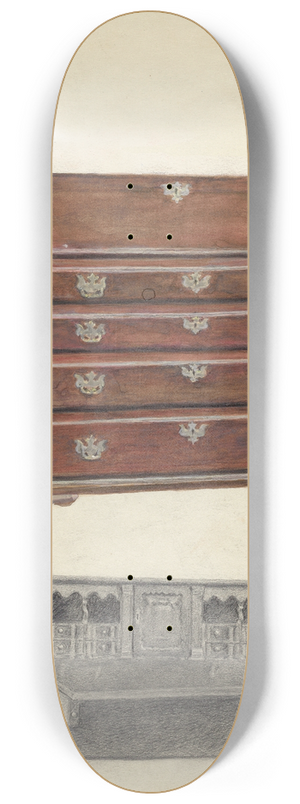 Aaron Dermansky - American Desk 8.25 inch art skate deck