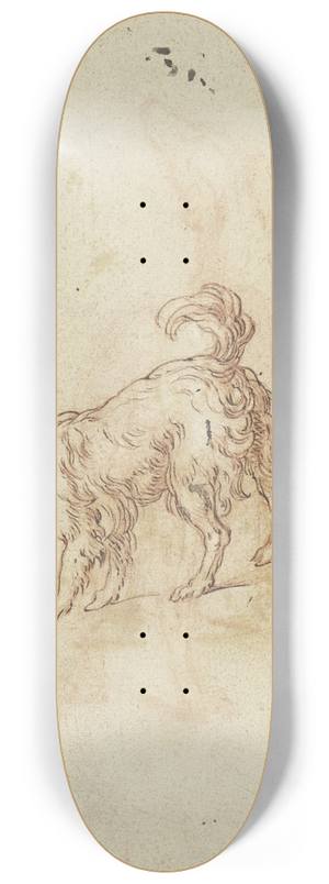 Abraham Bloemaert - Study sheet; two dogs 8.25 inch art skate deck