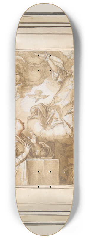 Abraham Bloemaert - TheAnnunciation 8.25 inch art skate deck