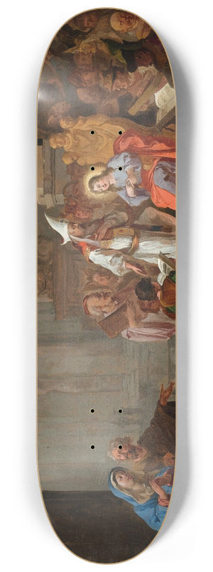 Abraham Hondius - Christ among the Doctors 8.25 inch art skate deck
