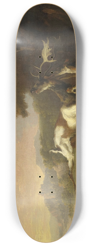 Abraham Hondius - The Deer Hunt 8.25 inch art skate deck