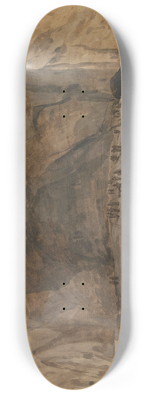 Abraham-Louis-Rodolphe Ducros - Interieur van grot Santa Maria Capella 8.25 inch art skate deck