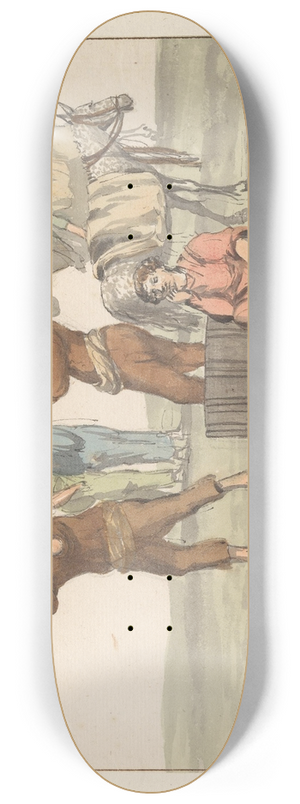 Abraham-Louis-Rodolphe Ducros - Klederdrachten van eiland Gozo 8.25 inch art skate deck