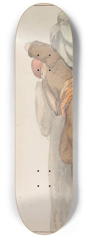 Abraham-Louis-Rodolphe Ducros - Klederdrachten van eiland Gozo. 8.25 inch art skate deck