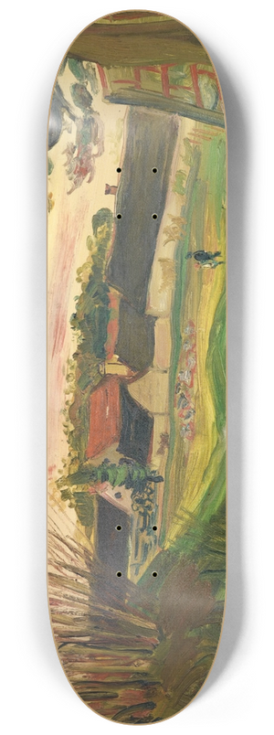 Abraham Mintchine - Promeneurs devantune ferme 8.25 inch art skate deck