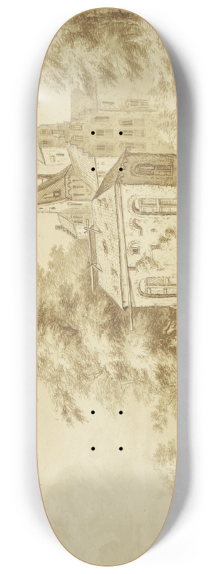 Abraham Rademaker - City gate with portcullis 8.25 inch art skate deck