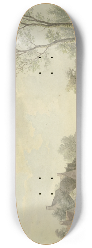Abraham Teerlink - An einem Weg bei Bauernhusern vier Khe 8.25 inch art skate deck