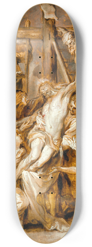 Abraham van Diepenbeeck - The Deposition 8.25 inch art skate deck