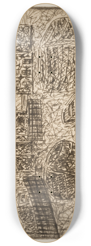 Abraham Walkowitz - Untitled 8.25 inch art skate deck