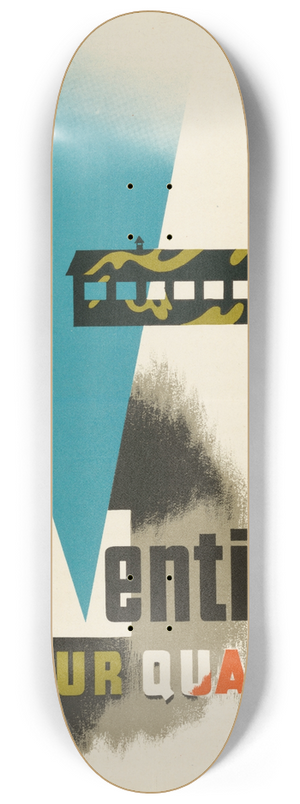 Abram Games - Ventilate Your Quarters 8.25 inch art skate deck