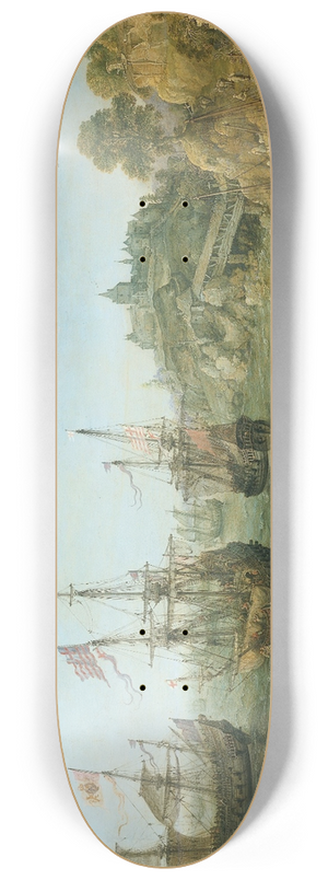 Adam Willaerts - Ships off a Rocky Coast 8.25 inch art skate deck