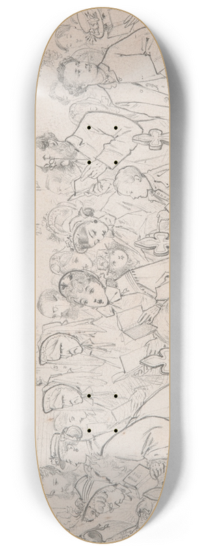 Adelaide Claxton - A Christmas Congregation 8.25 inch art skate deck