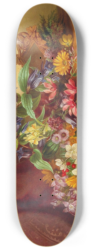 Adele Schuster - Flower Piece With Parrot 8.25 inch art skate deck
