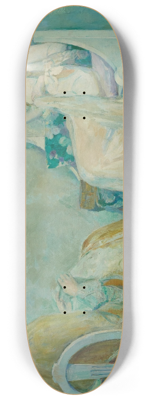 Adele von Finck - Two Ladies Sewing 8.25 inch art skate deck