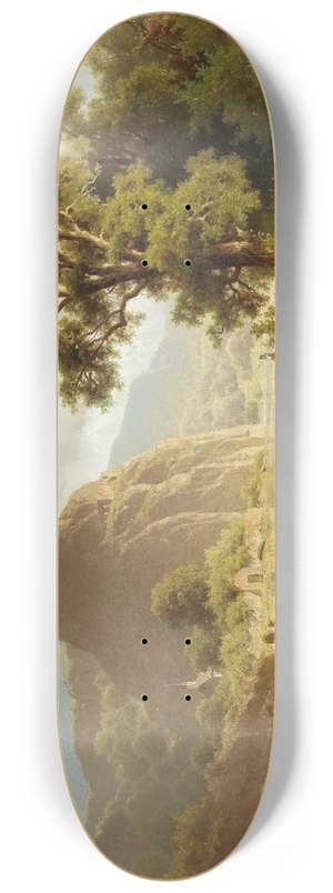 Adolf Chwala - A Lake Landscape 8.25 inch art skate deck