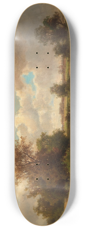 Adolf Chwala - Open Landscape With Pond 8.25 inch art skate deck