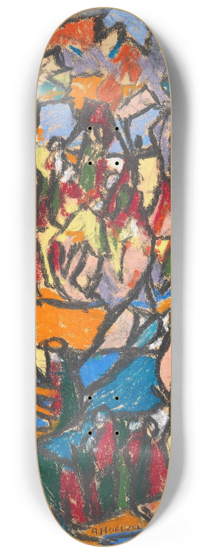 Adolf Hlzel - Belebte Landschaft 8.25 inch art skate deck