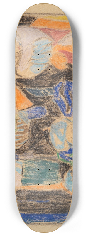 Adolf Hlzel - Drei Figuren in Landschaft 8.25 inch art skate deck