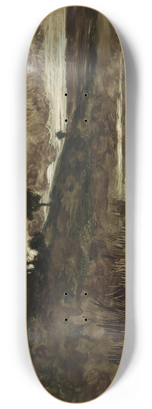 Adolf Kaufmann - Herbstabend am See 8.25 inch art skate deck