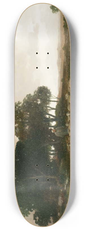 Adolf Kaufmann - Sheep in rainy landscape 8.25 inch art skate deck