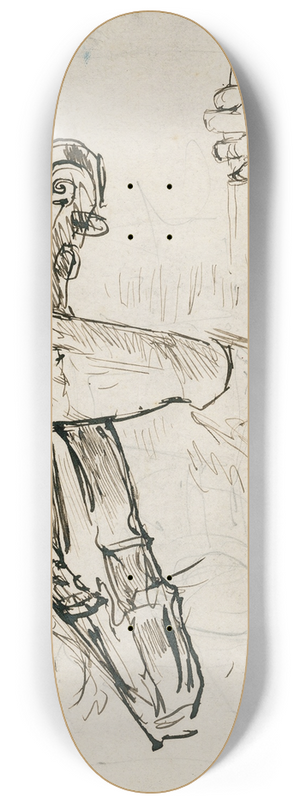 Adolf le Comte - Figuur met viool in hand 8.25 inch art skate deck