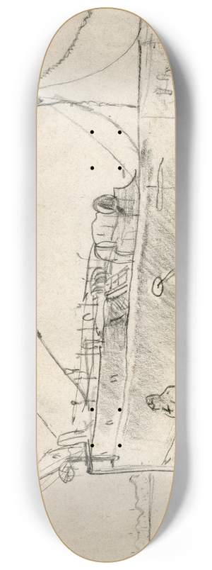 Adolf le Comte - Grote zeilboot aangemeerd bij de kade 8.25 inch art skate deck