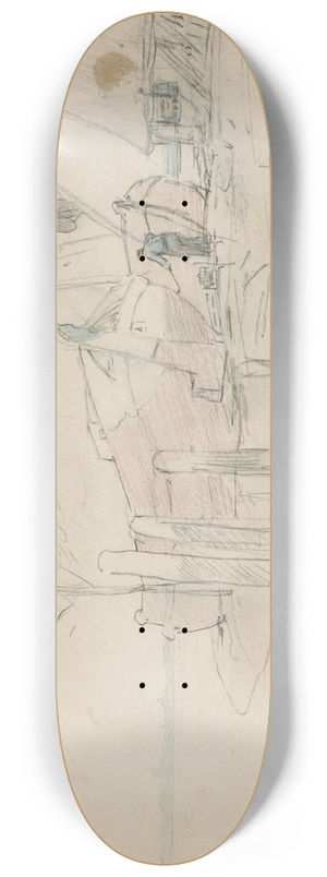 Adolf le Comte - Het teren van aangemeerde zeilboten 8.25 inch art skate deck