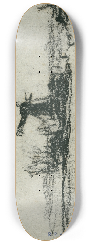 Adolf le Comte - Molen in landschap 8.25 inch art skate deck