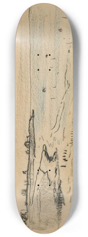 Adolf le Comte - Watervlakte bij Veere 8.25 inch art skate deck