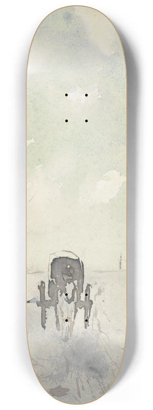 Adolf le Comte - Winterlandschap met paard en wagen 8.25 inch art skate deck