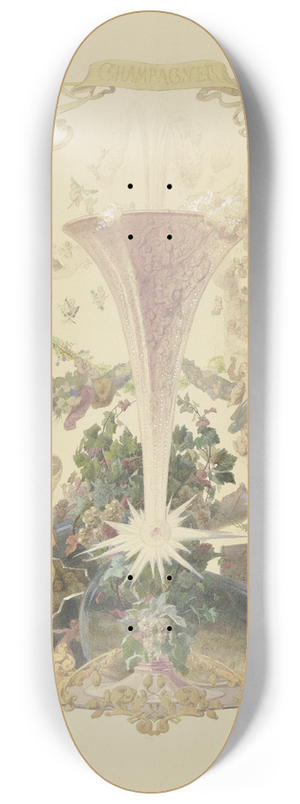 Adolf Schrdter  - Die vier Hauptgetrnke: Champagner 8.25 inch art skate deck