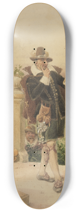 Adolf Schrdter  - Malvolio liest den im Garten gefundenen Brief 8.25 inch art skate deck