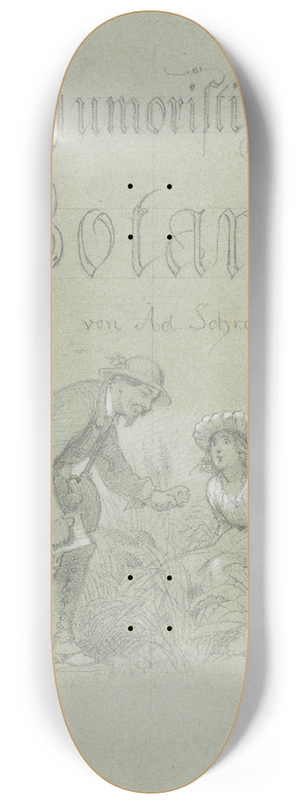 Adolf Schrdter  - Titelblatt fr das Illustrierte Kruterbuch 8.25 inch art skate deck
