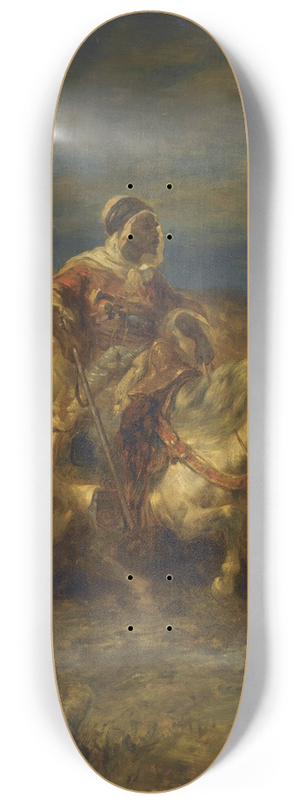 Adolf Schreyer - An Arab Scout On Horseback 8.25 inch art skate deck