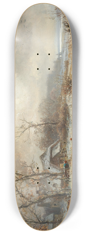 Adolf Stademann - Winter Amusements in the Setting Sun 8.25 inch art skate deck