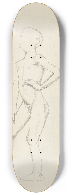 Adolf Sternschuss - akt stojcego chopca 8.25 inch art skate deck