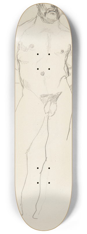 Adolf Sternschuss - akt stojcego mczyzny 8.25 inch art skate deck