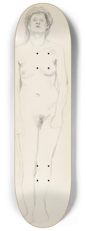 Adolf Sternschuss - akt stojcej kobiety 8.25 inch art skate deck