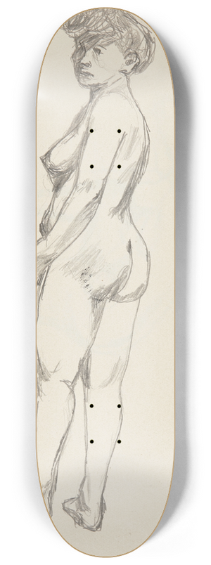 Adolf Sternschuss - akt stojcej kobiety 8.25 inch art skate deck