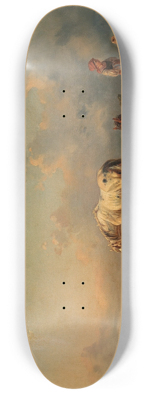 Adolf van der Venne - Horses Resting by a River 8.25 inch art skate deck