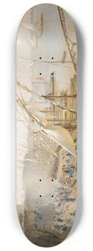 Adolf von Meckel - The Nile at Bulak 8.25 inch art skate deck