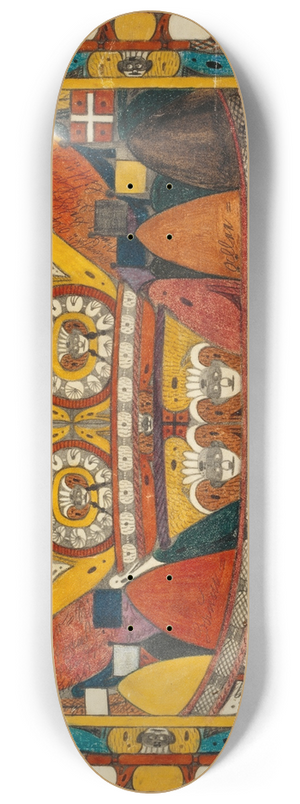 Adolf Wlfli - Der Gott=Vatter=Riesen=Blitz=Transparantt 8.25 inch art skate deck