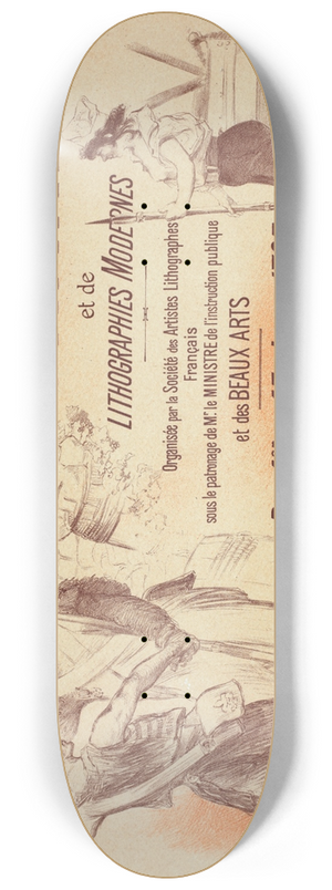 Adolphe Lon Willette - Exposition Charlet 8.25 inch art skate deck