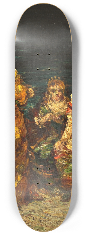 Adolphe Monticelli - La conversation interrompue. 8.25 inch art skate deck