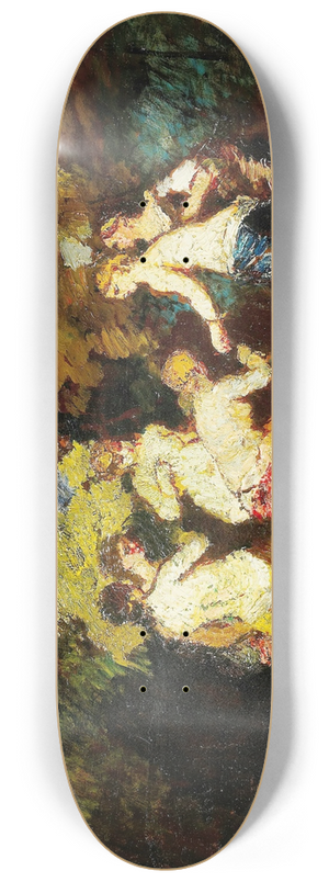 Adolphe Monticelli - six bathers 8.25 inch art skate deck