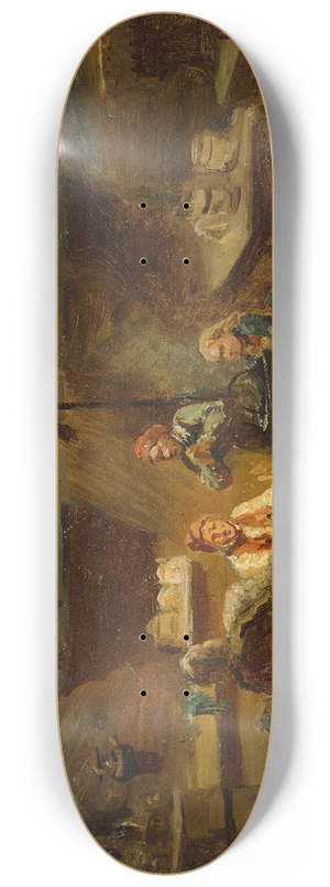 Adolph Tidemand - A Boy bringing Home a sick Lamb 8.25 inch art skate deck