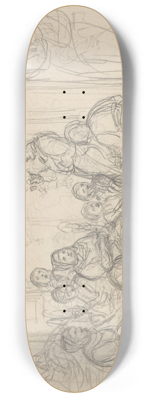 Adolph Tidemand - Bnder rundt rokk i interir 8.25 inch art skate deck