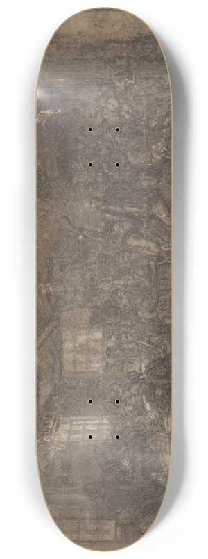 Adolph Tidemand - Bondebryllup i et interir 8.25 inch art skate deck